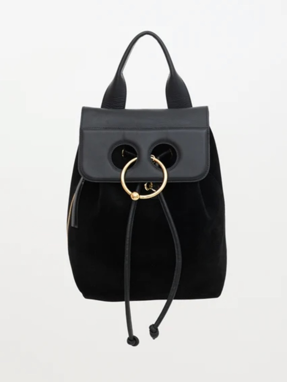 JW Anderson pierce leather suede backpack